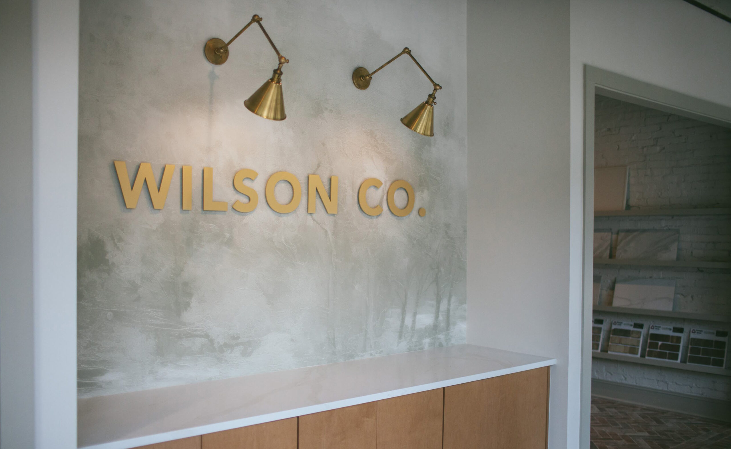 The WilsonCo office entrance with company logo in Cayce, South Carolina